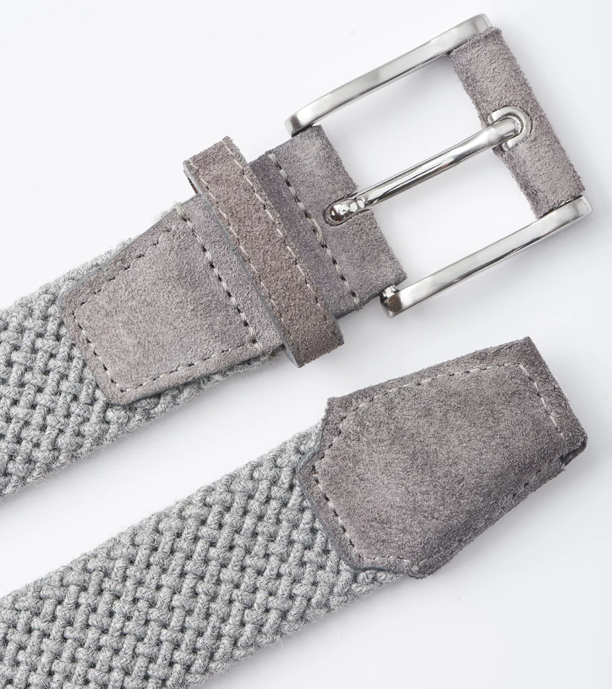 Crafted Woven Belt in Nickel - Alternate Image 3