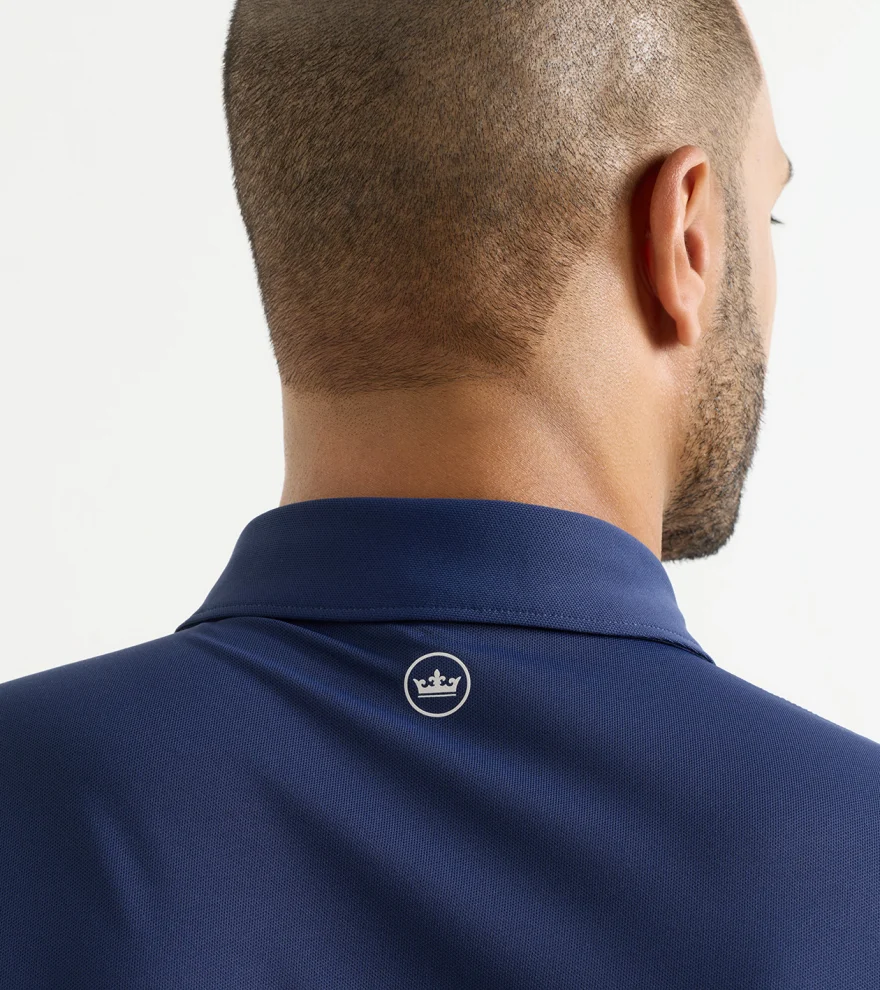 Solid Performance Mesh Polo in Navy - Alternate Image 3
