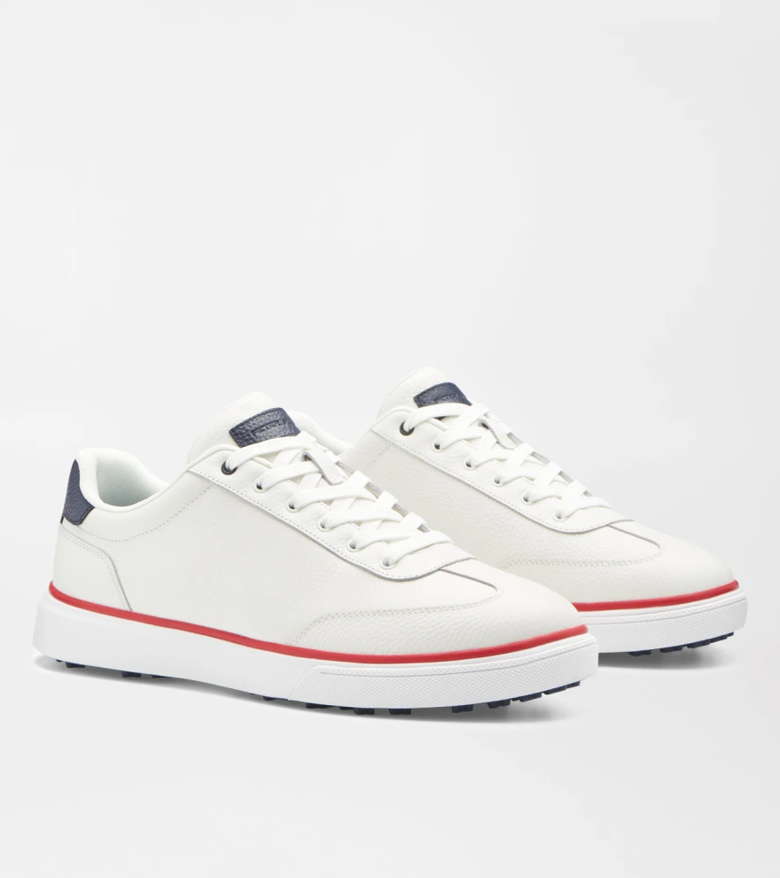 Drift Leather Hybrid Course Shoe in WHITE / RED - Alternate Image 3