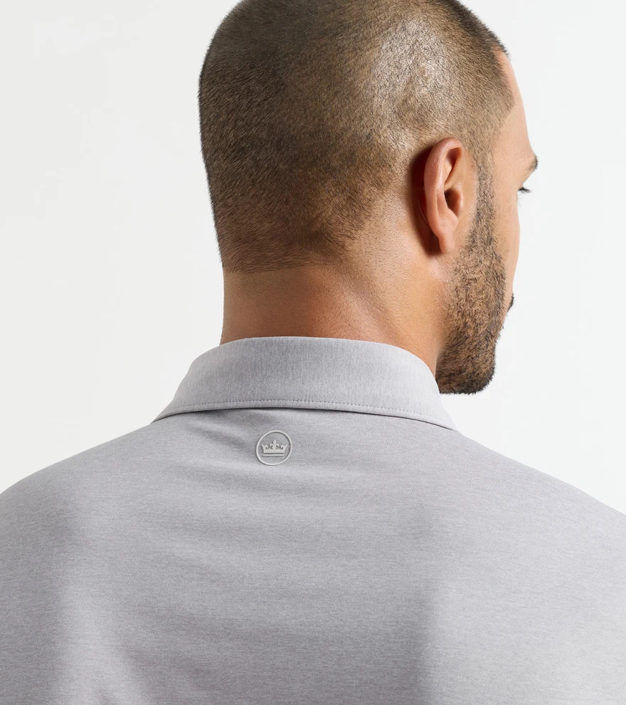 Solid Performance Jersey Polo in Gale Grey - Alternate Image 3
