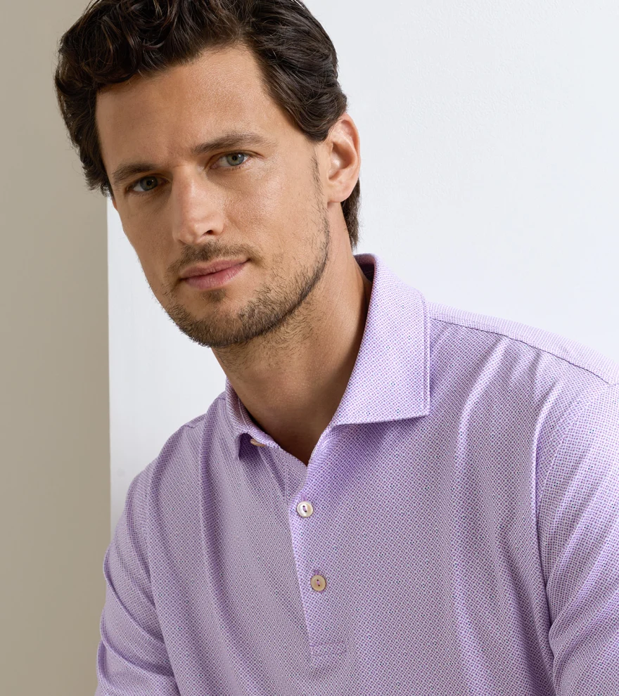 Ashgrove Performance Jersey Polo in PURPLE IRIS - Alternate Image 4