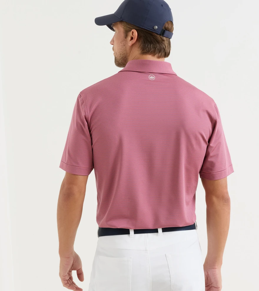 Bolt Performance Jersey Polo in Chili Red - Alternate Image 2