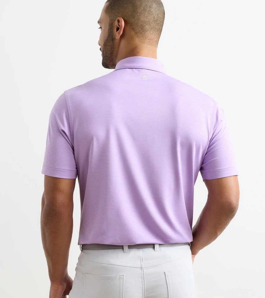 Highlands Performance Jersey Polo in PURPLE IRIS - Alternate Image 2