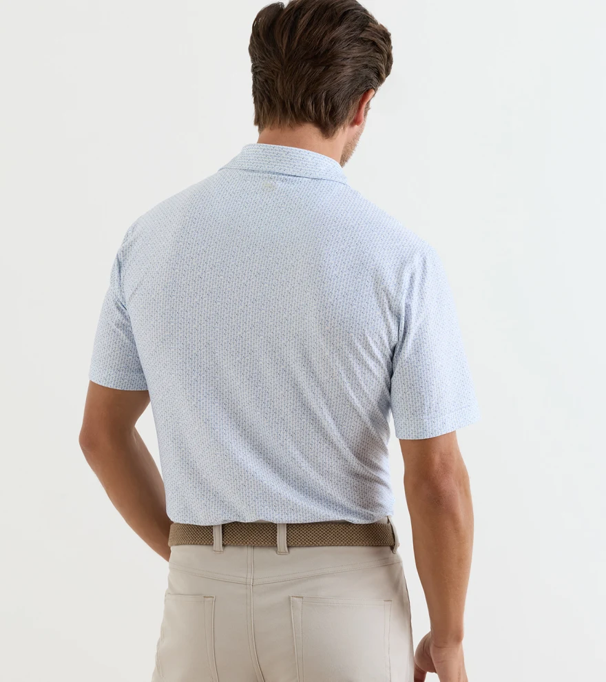 Paper Plane Performance Jersey Polo in White - Alternate Image 2
