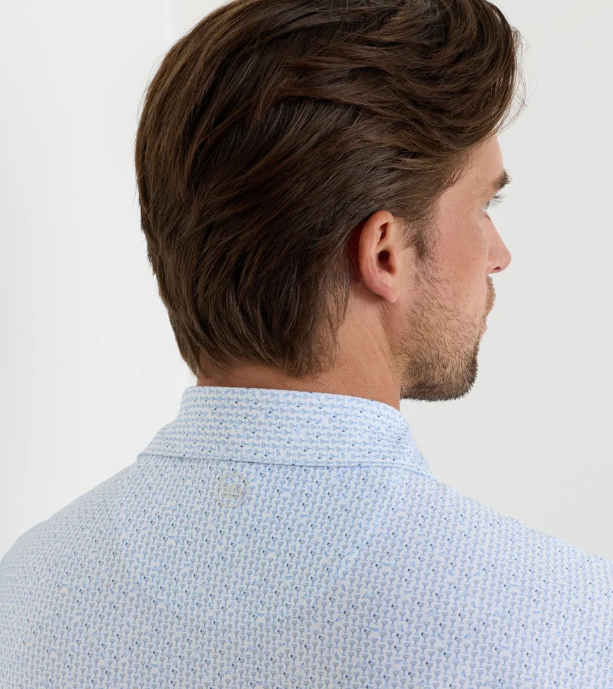 Paper Plane Performance Jersey Polo in White - Alternate Image 3