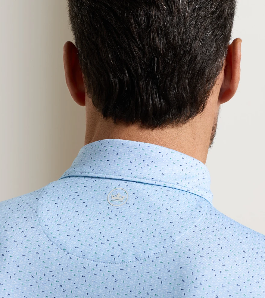 Pennants Performance Jersey Polo in Stream Blue - Alternate Image 3