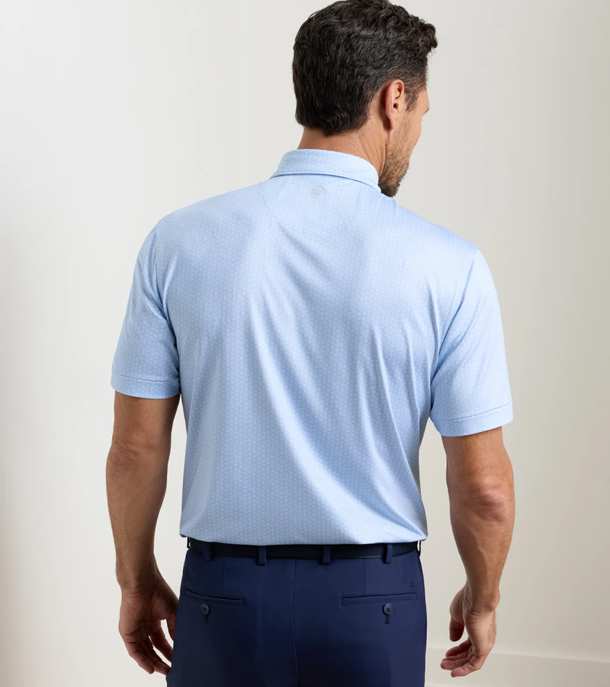 Nautilus Performance Jersey Polo in Stream Blue - Alternate Image 2