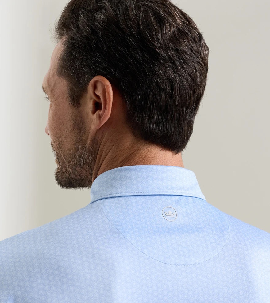 Nautilus Performance Jersey Polo in Stream Blue - Alternate Image 3