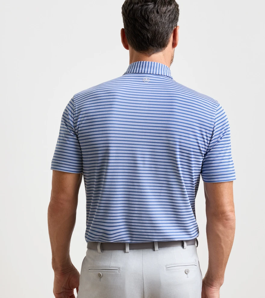 Clark Performance Jersey Polo in Windsor Blue - Alternate Image 2