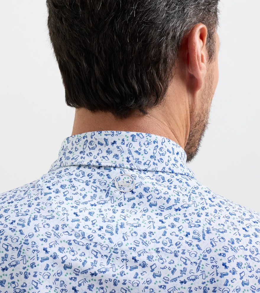 Wilkins Performance Jersey Polo in White - Alternate Image 3