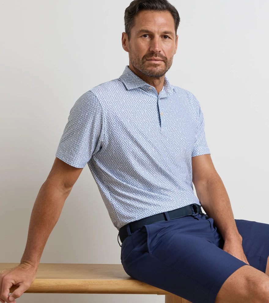Casino Night Performance Jersey Polo in White - Alternate Image 1