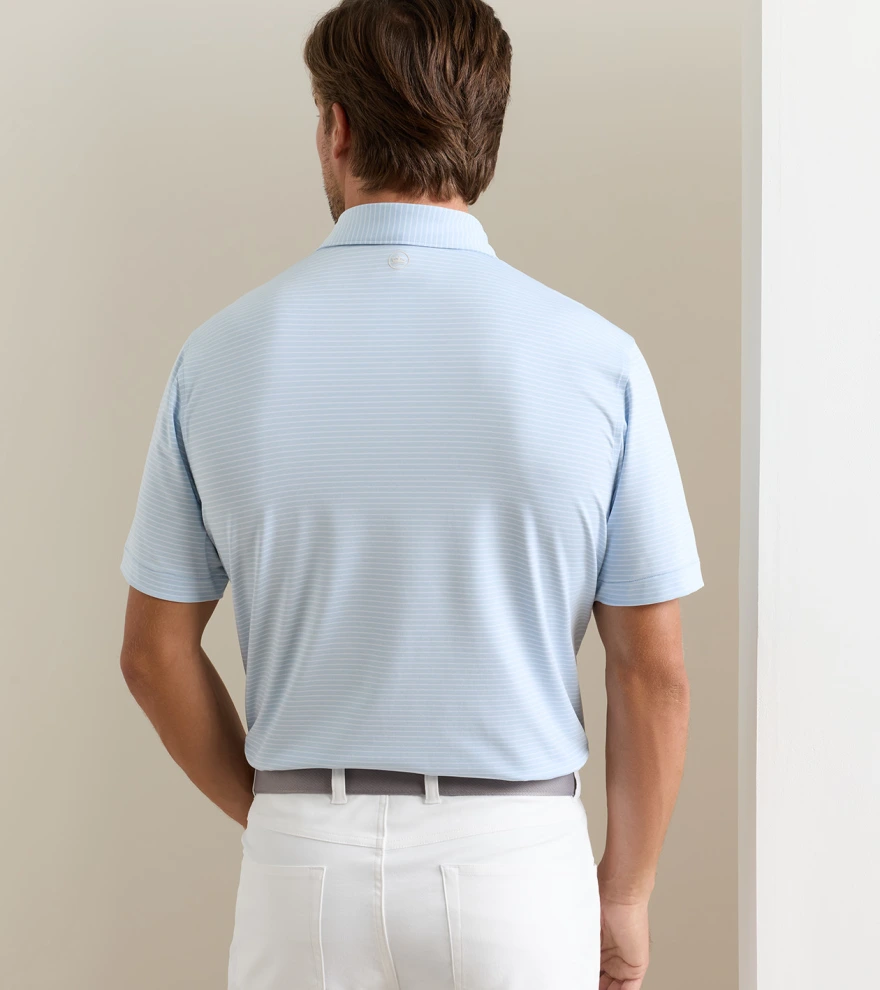 Merion Performance Jersey Polo in Stream Blue - Alternate Image 2