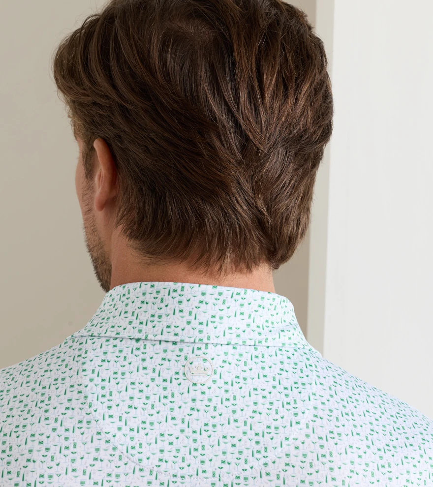 Cheers Performance Jersey Polo in White - Alternate Image 3