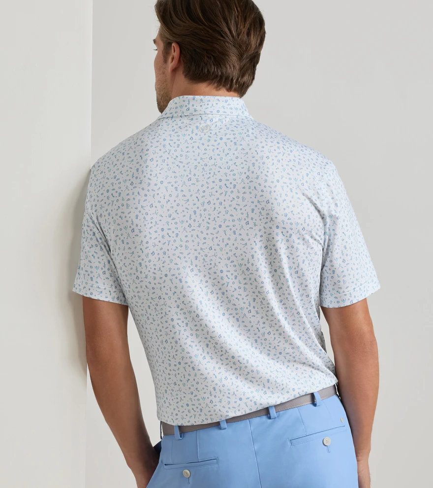 Goalie Performance Jersey Polo in White - Alternate Image 2