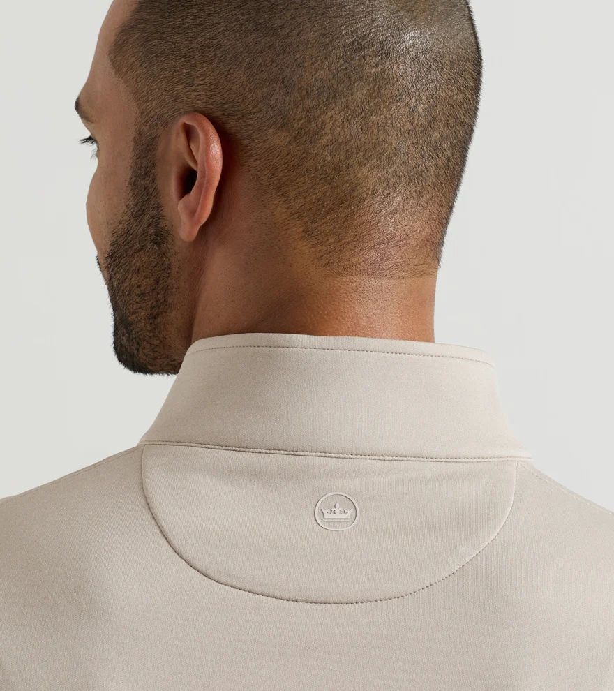 Perth M&eacute;lange Performance Quarter-Zip in BISCUIT - Alternate Image 3