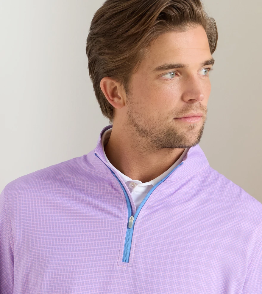 Perth Basketweave Performance Quarter-Zip in PINK PARFAIT - Alternate Image 4