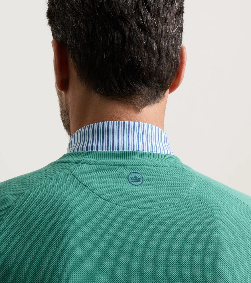 Cradle Piqu&eacute; Performance Crewneck in SNOW PEA - Alternate Image 3
