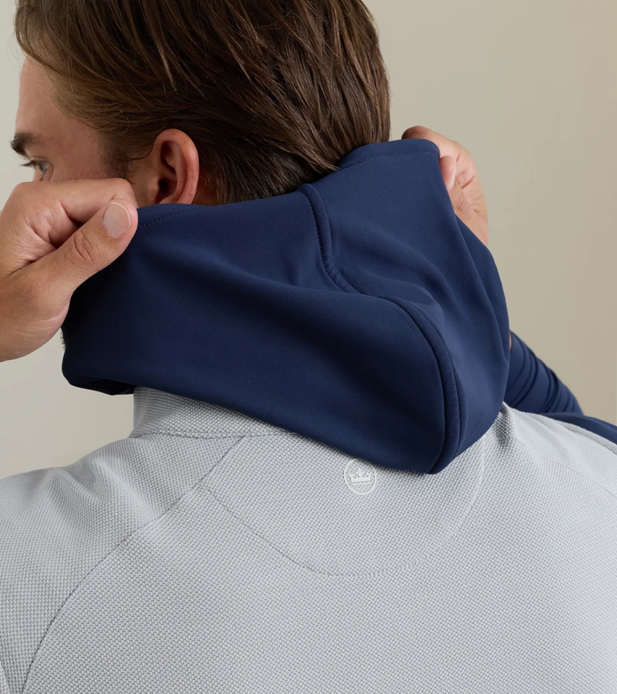 Cradle Piqu&eacute; Performance Full-Zip Gilet in British Grey - Alternate Image 3