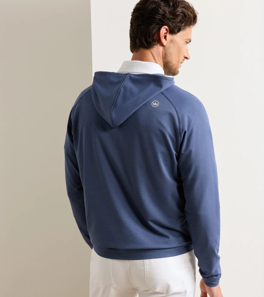 Pine Performance Quarter-Zip Hoodie in Navy - Alternate Image 2