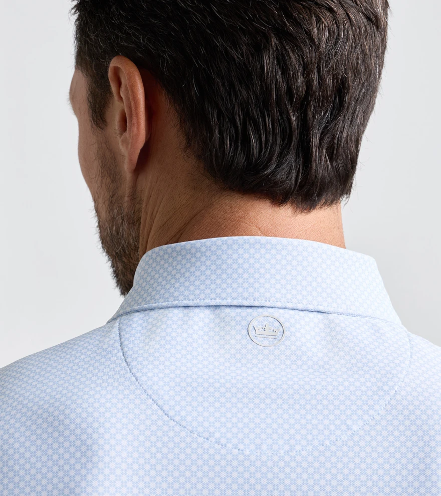 Grant Performance Mesh Polo in Stream Blue - Alternate Image 3