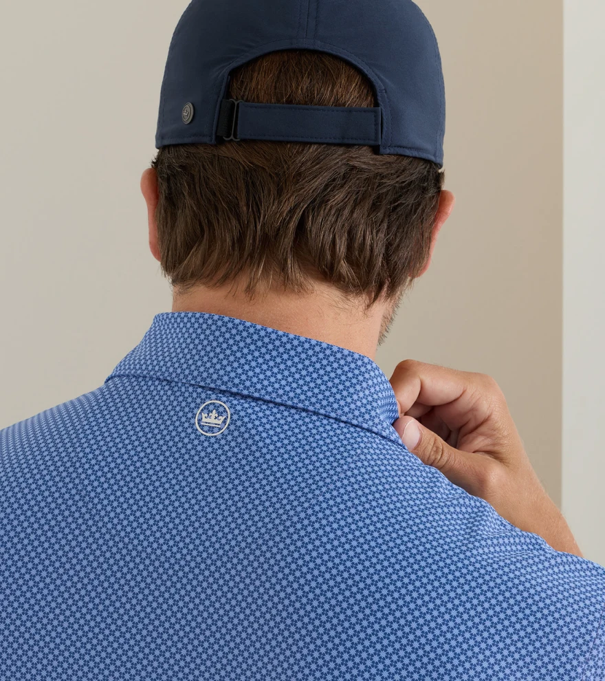 Grant Performance Mesh Polo in Windsor Blue - Alternate Image 3