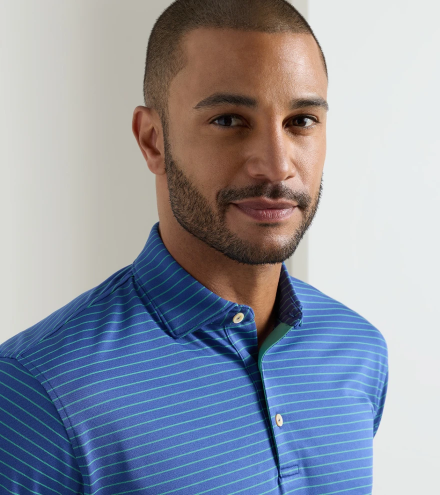 Winston Performance Mesh Polo in Sport Navy - Alternate Image 4