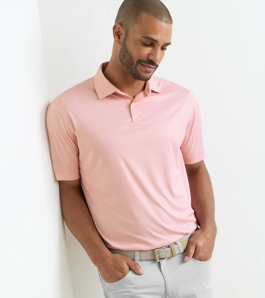 Featherweight Parke Performance Polo in VENETIAN PINK - Alternate Image 1