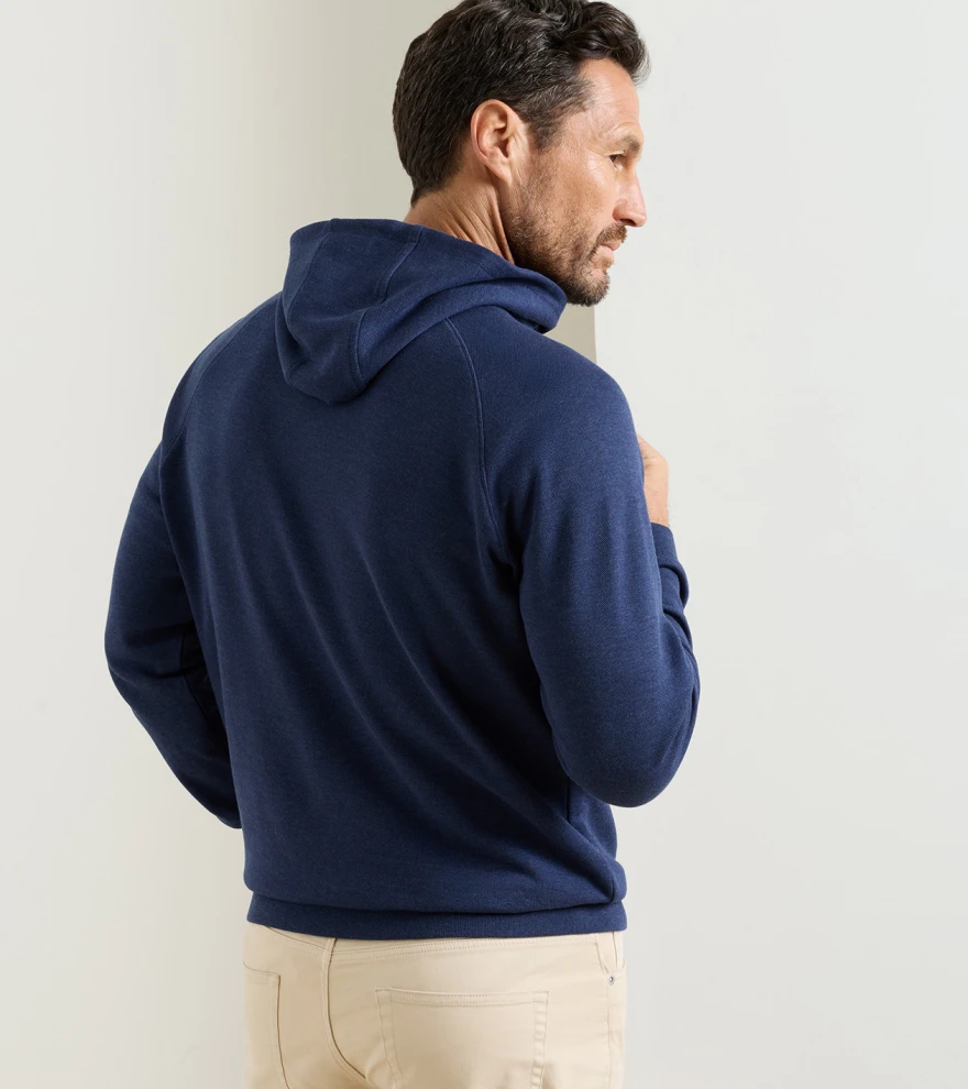 Crown Comfort Knit Hoodie in Navy - Alternate Image 2