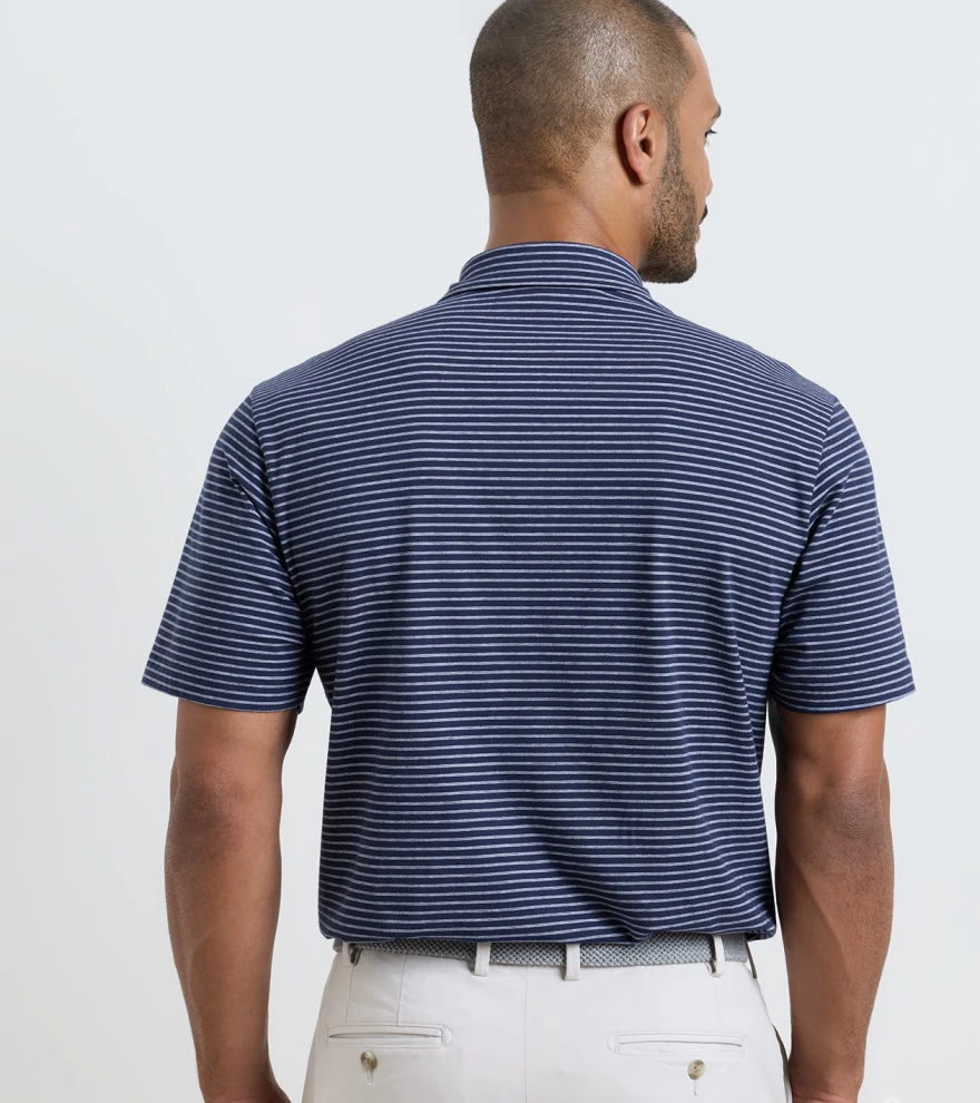 Gilman Crown Flex Cotton Polo in Navy - Alternate Image 2
