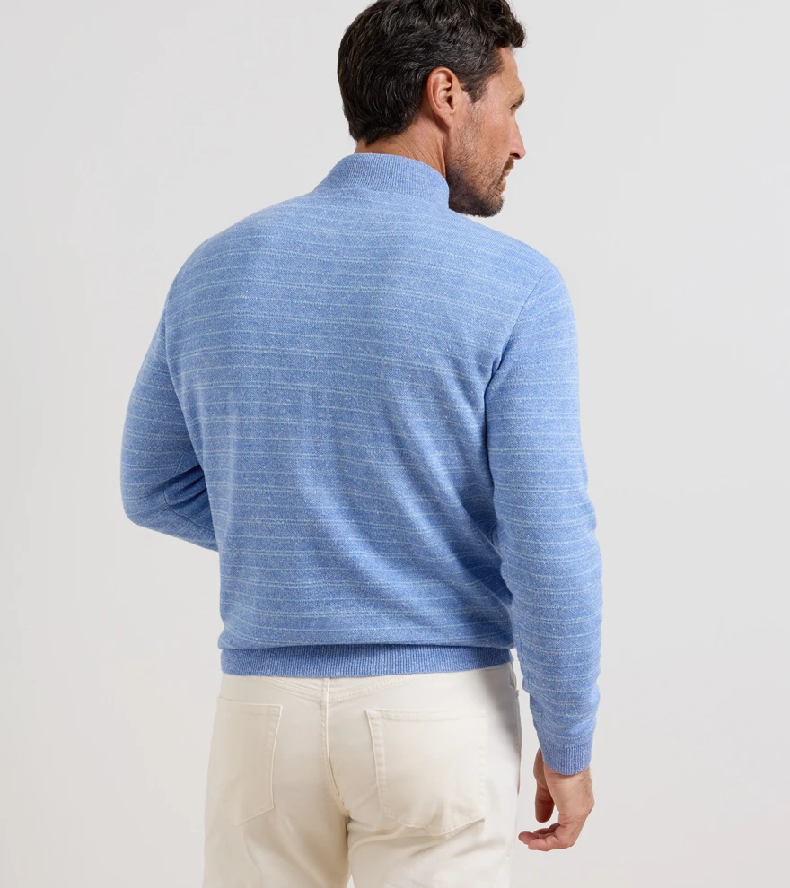 Saratoga Striped Quarter-Zip Jumper - Alternate Image 2