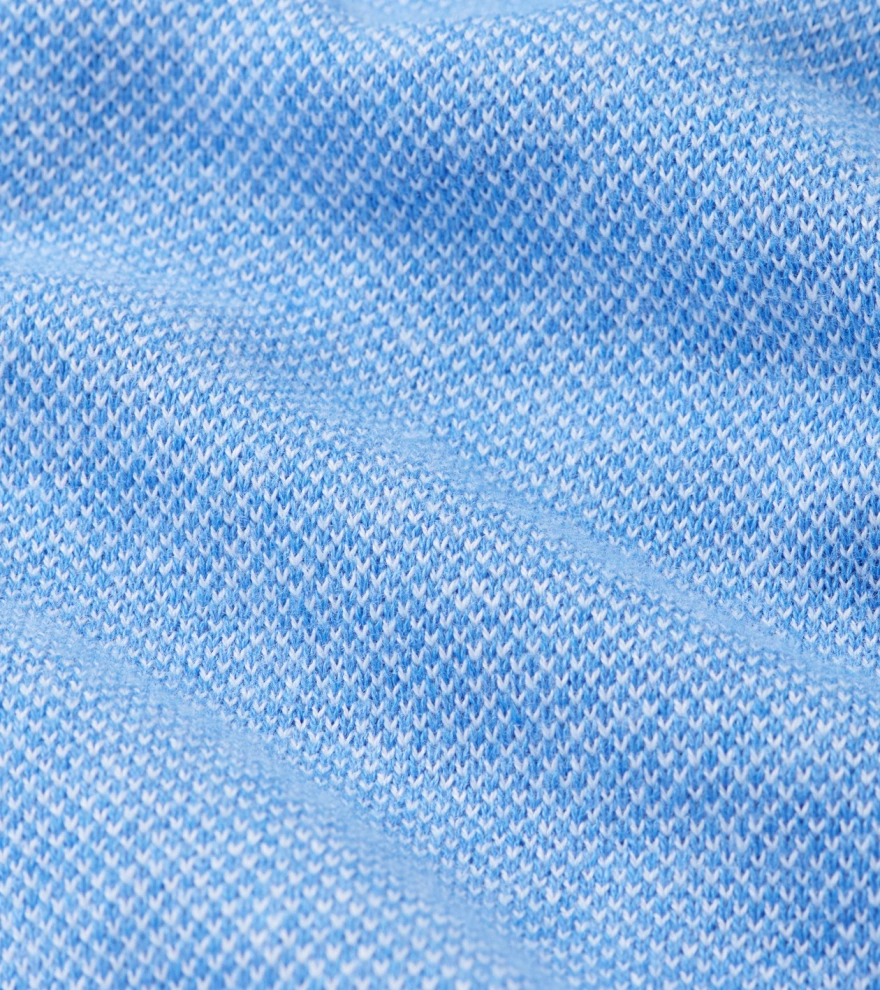 Coolspun Lite Birdseye Quarter Zip Jumper in BLUEBIRD - Alternate Image 4