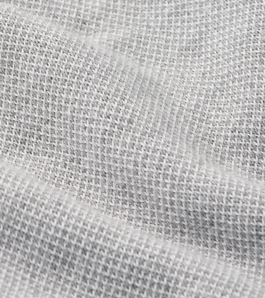 Coolspun Lite Birdseye Quarter Zip Jumper in Gale Grey - Alternate Image 4