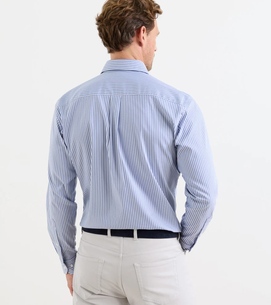 Langley Crown Lite Cotton-Stretch Shirt in Windsor Blue - Alternate Image 2