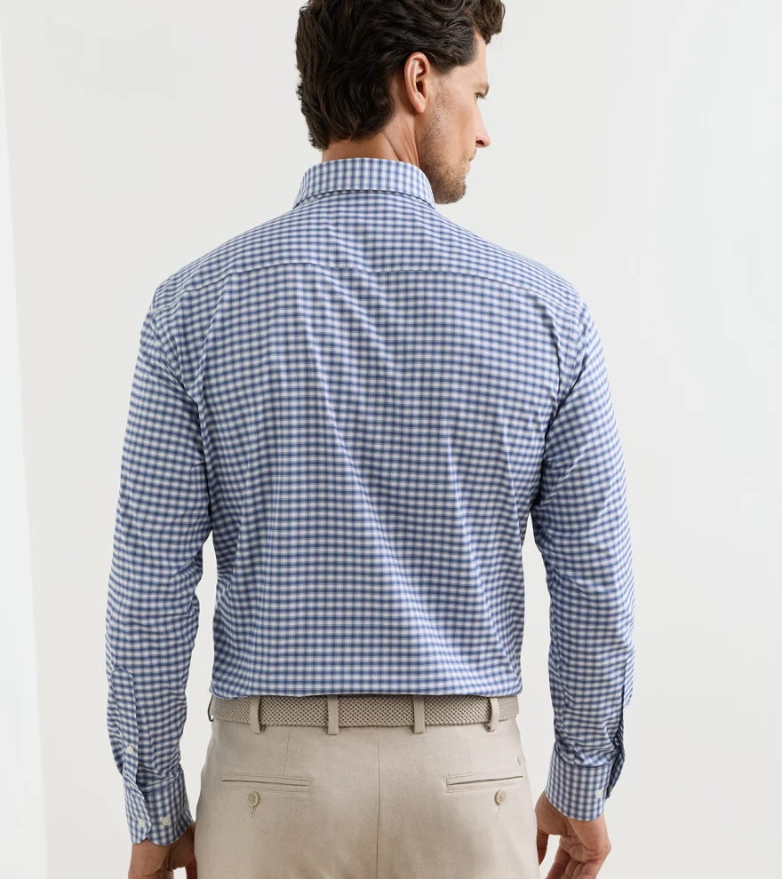Lewis Performance Twill Shirt in Windsor Blue - Alternate Image 2