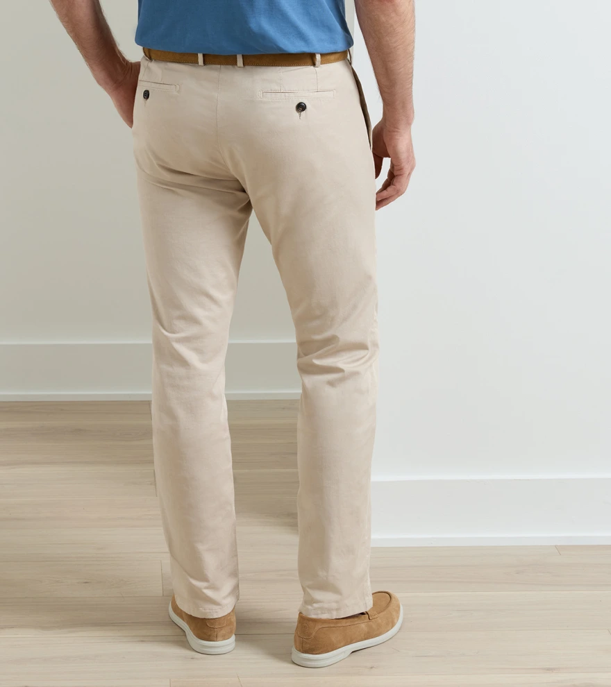 Somerset Flat Front Trouser in Sand - Alternate Image 2