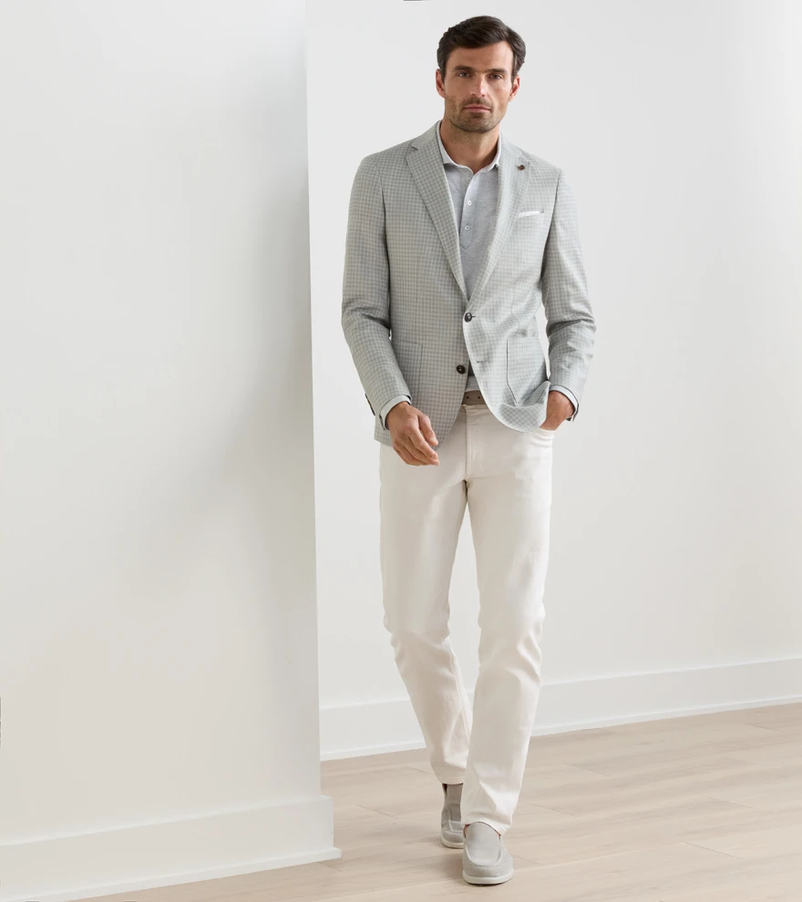 Montgomery Gingham Blazer in Gale Grey - Alternate Image 1