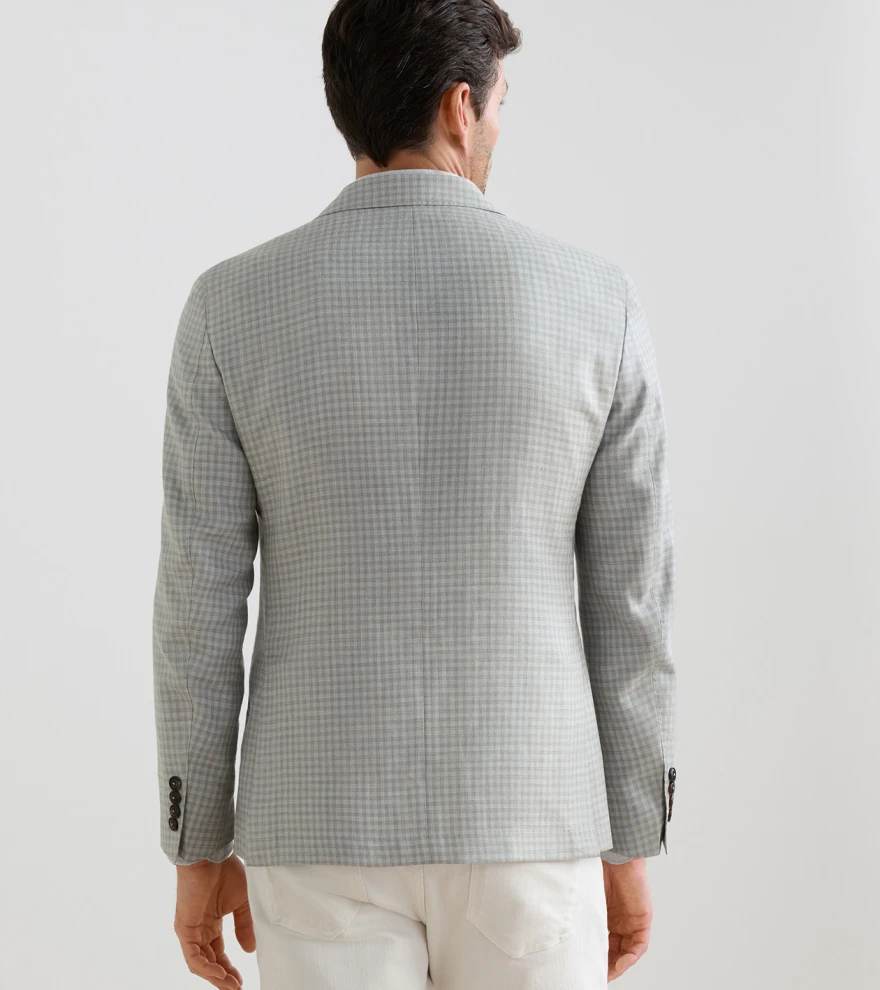 Montgomery Gingham Blazer in Gale Grey - Alternate Image 2