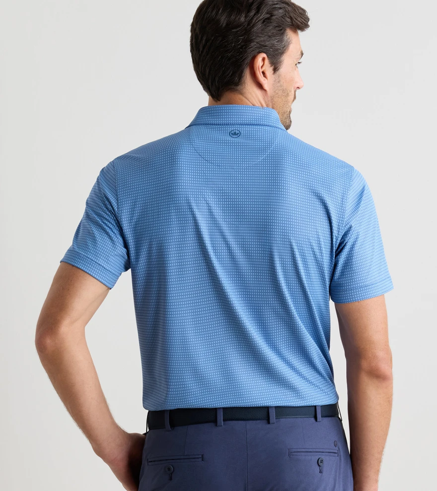 Ponte Performance Jersey Polo in Dusk Blue - Alternate Image 2