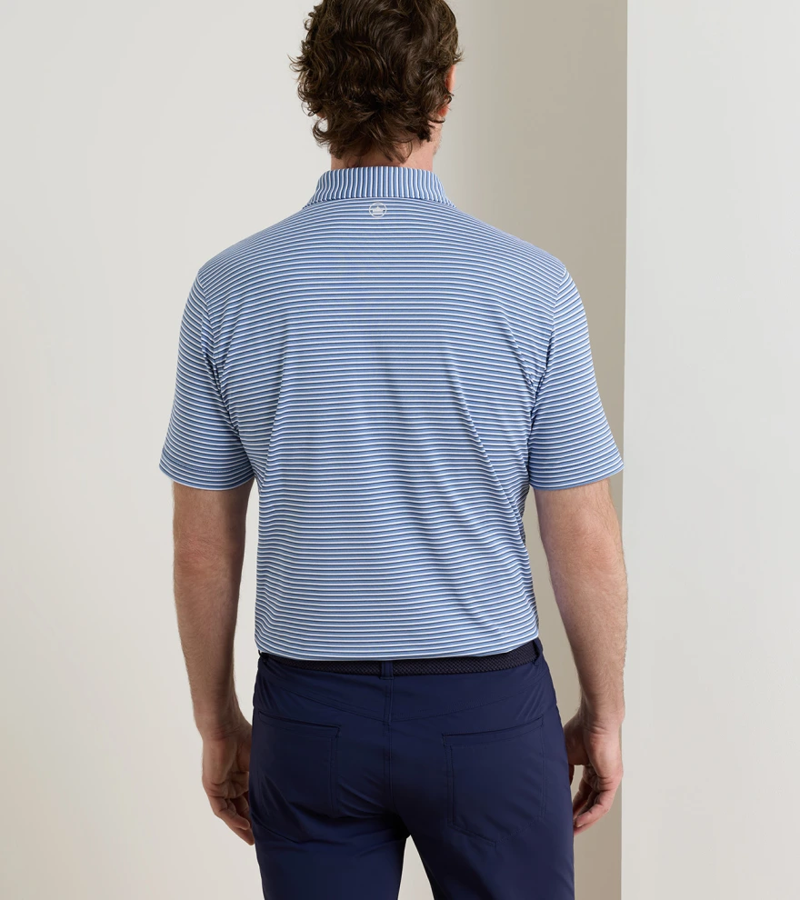 Tempo Performance Mesh Polo in Dusk Blue - Alternate Image 2