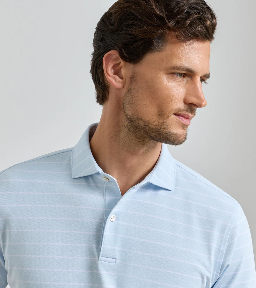 Coda Performance Mesh Polo in BLUE BRISK - Alternate Image 4