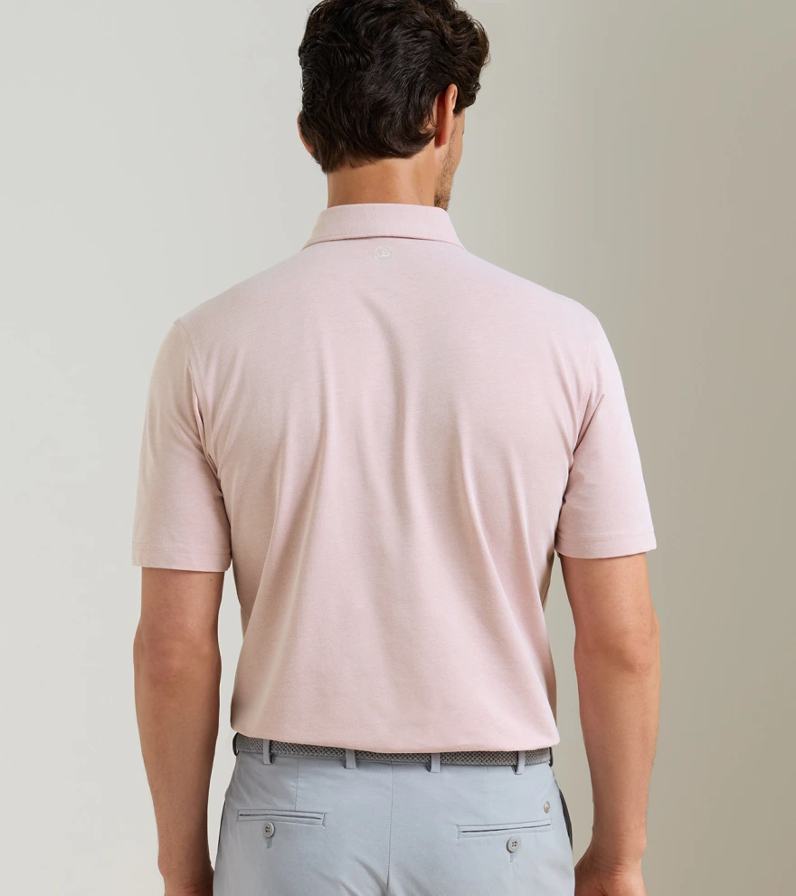 Albatross Cotton-Blend Piqu&eacute; Polo in FADED SCARLET - Alternate Image 2