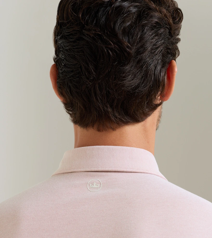 Albatross Cotton-Blend Piqu&eacute; Polo in FADED SCARLET - Alternate Image 3