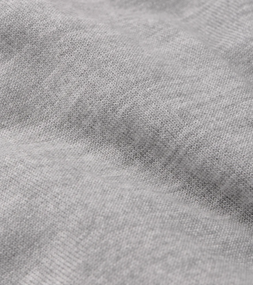 Southport Full-Button Jumper in Gale Grey - Alternate Image 4