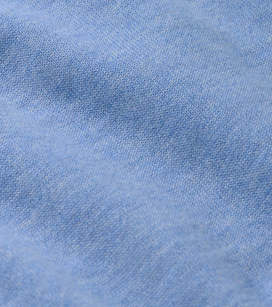 Mariner Sea Island Cotton Jumper Polo in Blue Frost - Alternate Image 4