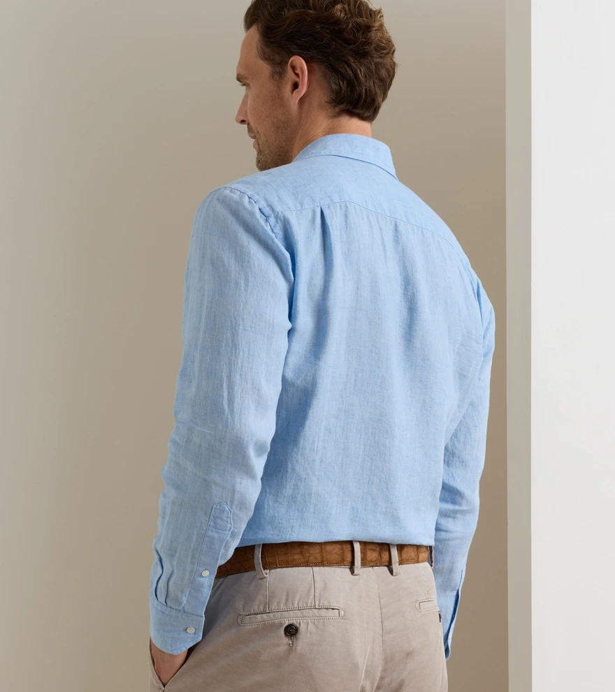 Astino Lino Shirt in Blue Frost - Alternate Image 2