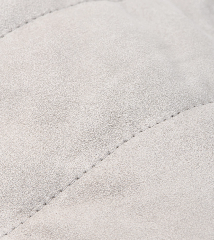 Featherweight Suede Gilet in British Grey - Alternate Image 5