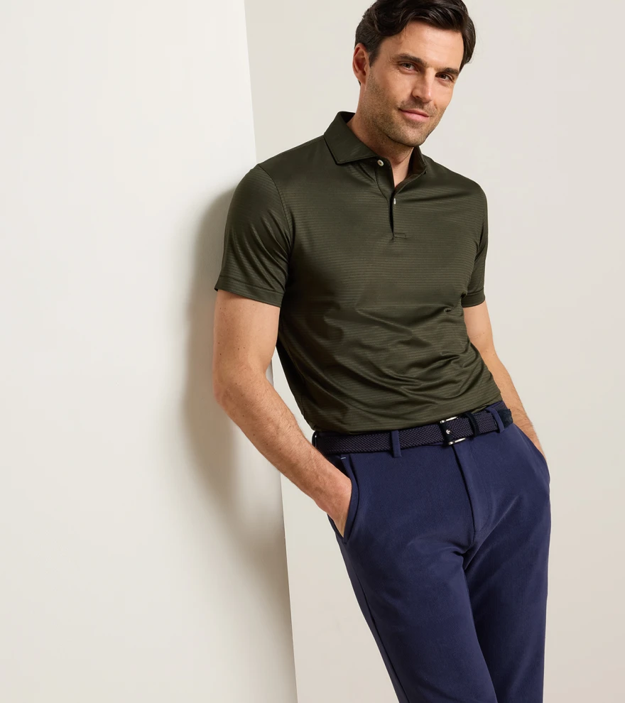 Empire Performance Jersey Polo in Dark Olive - Alternate Image 1