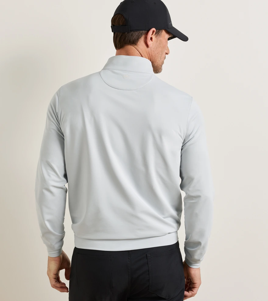 Perth Performance Quarter-Zip in British Grey - Alternate Image 2