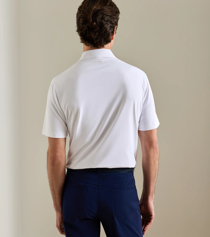 Solid Performance Jersey Polo in White - Alternate Image 2
