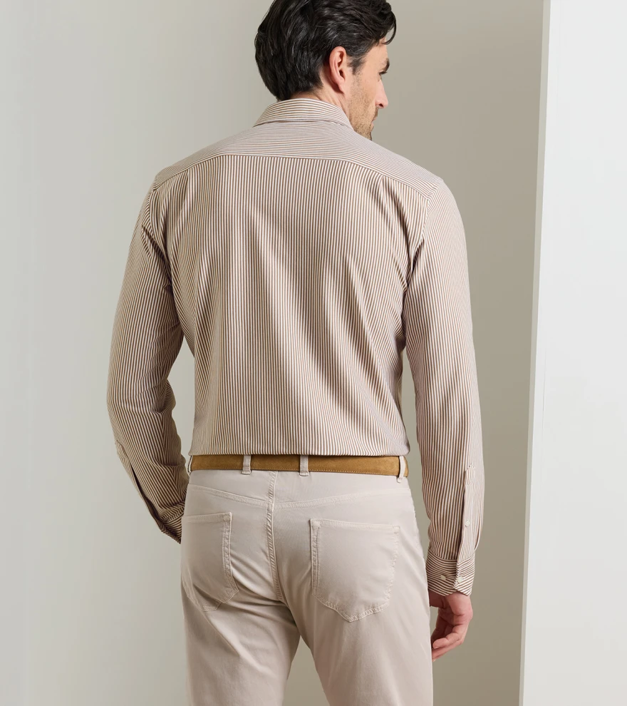 Excursionist Flex Stripe Shirt in NUTMEG - Alternate Image 2